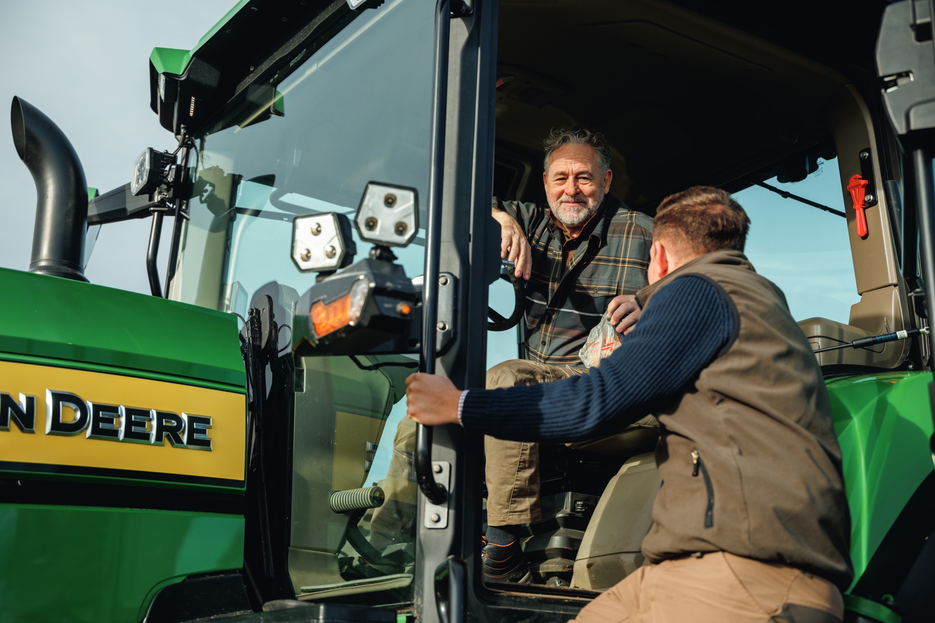 farmers on tractor